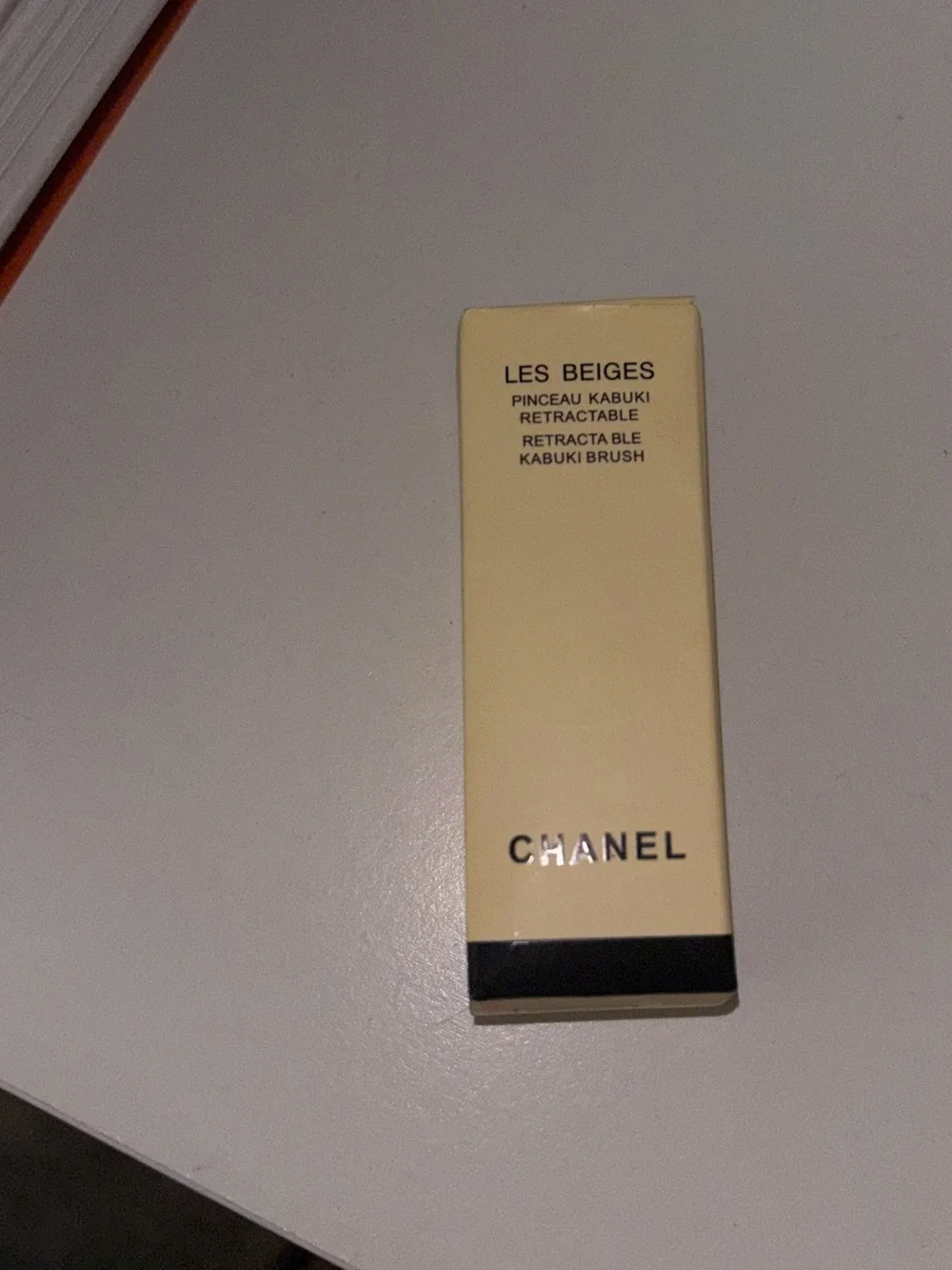 CHANEL Black Retractable Kabuki Brush with Cream Bristles